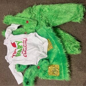 Green Furry Kids Costume Set